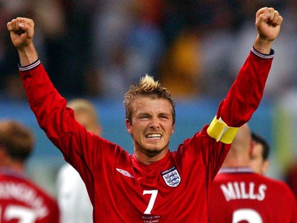David Beckham một trong những cầu thủ mang áo số 7 nổi tiếng