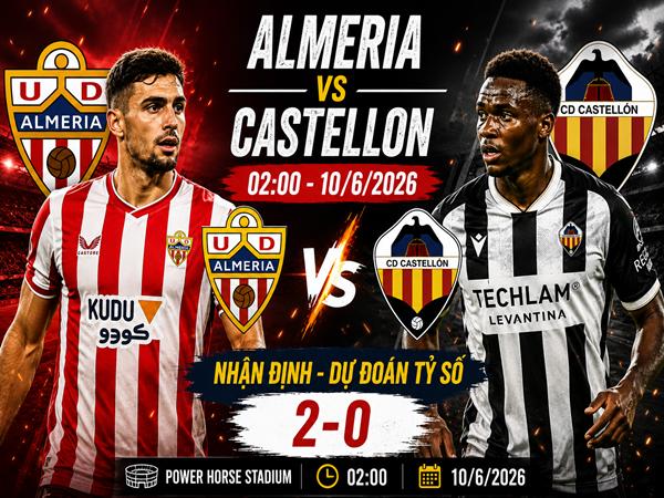 Lực lượng, đội hình Almeria đấu với Castellon 2h đêm nay
